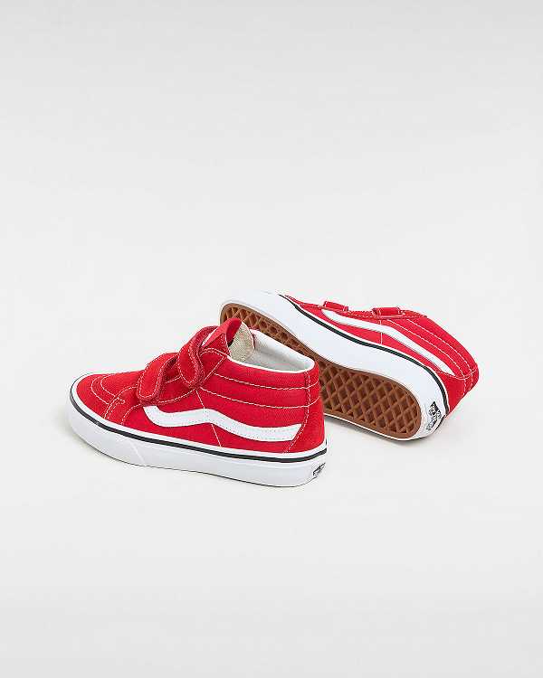 Tenis Vans Sk8-Mid Reissue Hook and Loop (4-8 years) Criança Vermelhas | VN3028145