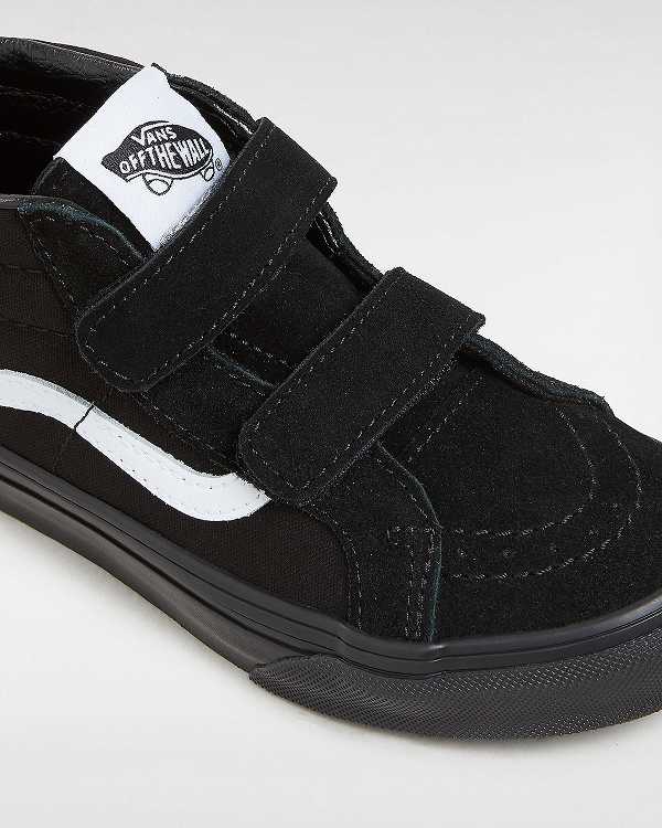 Tenis Vans Sk8-Mid Reissue Hook and Loop (4-8 years) Criança Pretas | VN0471396