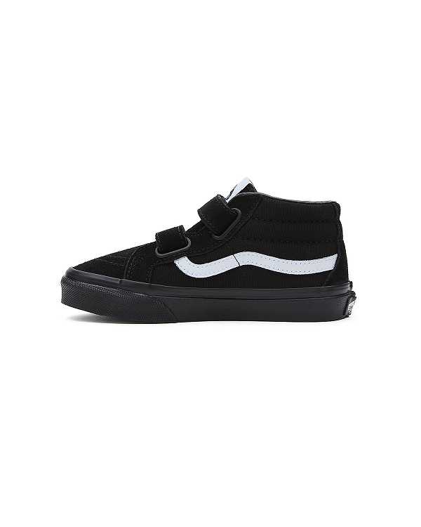 Tenis Vans Sk8-Mid Reissue Hook and Loop (4-8 years) Criança Pretas | VN0471396